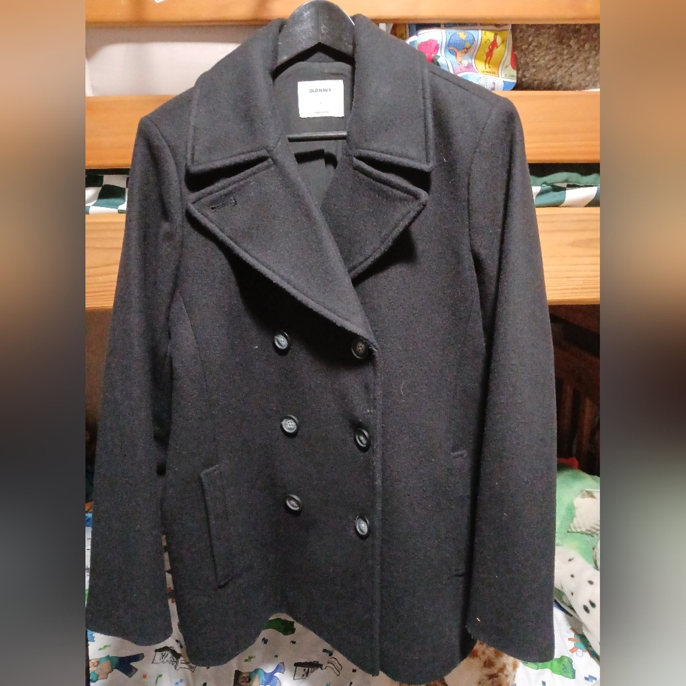Old Navy Women's Black Peacoat